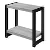 Monarch Specialties Accent Table - 22"H / Grey / Black Metal I 2082